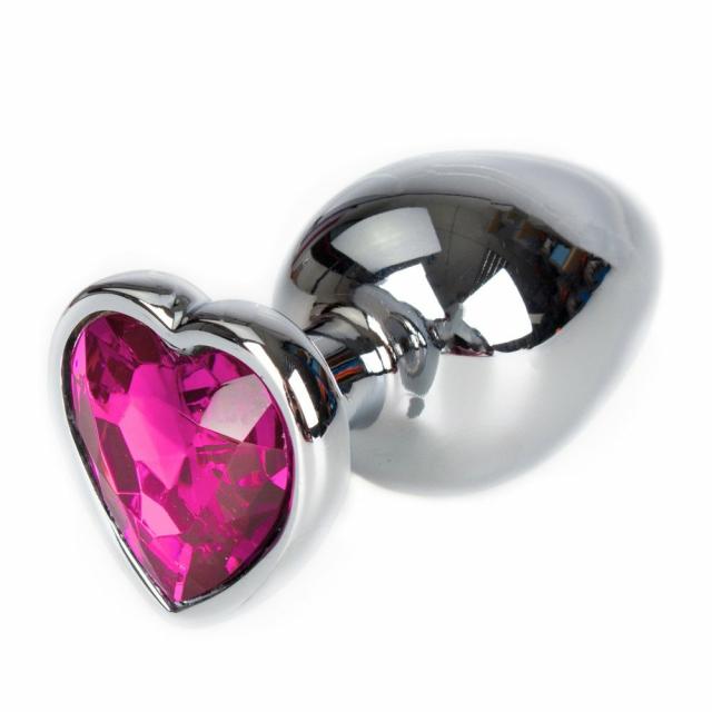 Bejewelled Pink Heart Butt Plug – 3, 3.5 Or 4 Inch Anal Toys