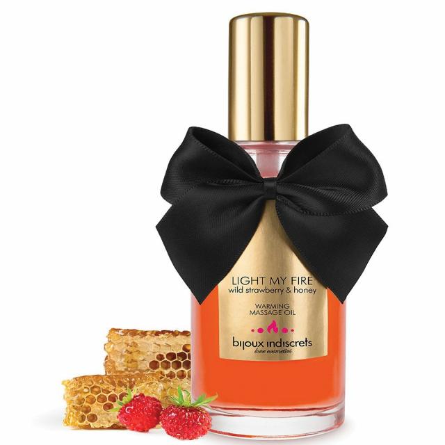 Bijoux Indiscrets Strawberry & Honey Warming Massage Oil – 100Ml Sex Aids For Couples