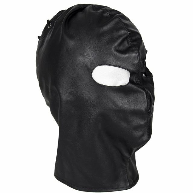 Black Faux Leather Male Gimp Mask Blindfolds, Hoods & Masks