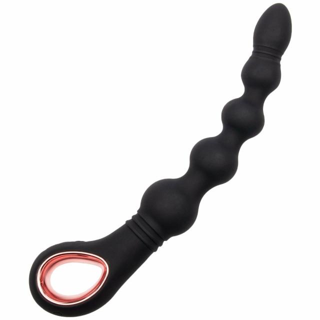 Black Rose Gold 16 Function Beaded Anal Vibe – 9 Inch Anal Toys