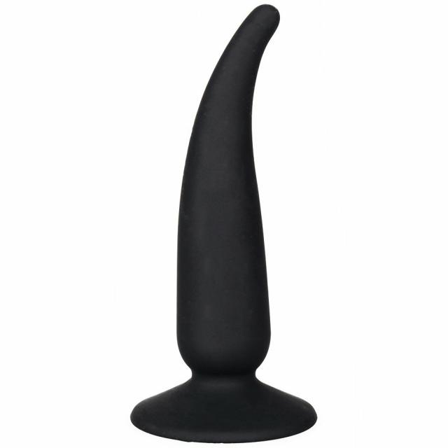 Black Silicone G-Spot And P-Spot Stimulator Anal Toys