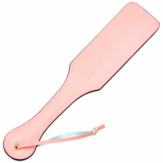 Bow To Me Pink And Blue Pu Paddle – 14 Inch Bondage & Fetish