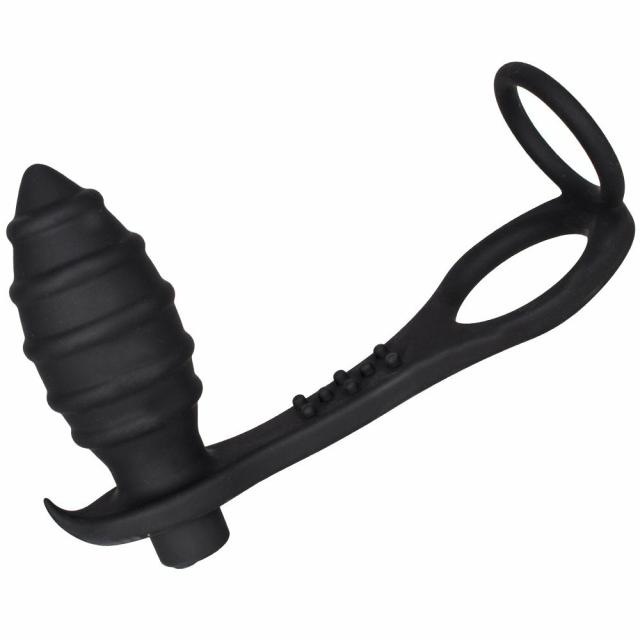 Cock Rocket 10 Function Butt Plug And Double Cock Ring Anal Toys