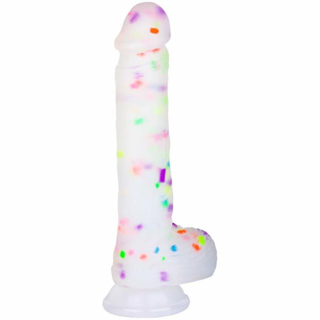 Confetti Cannon Glow In The Dark Dildo – 8 Inch Dildos