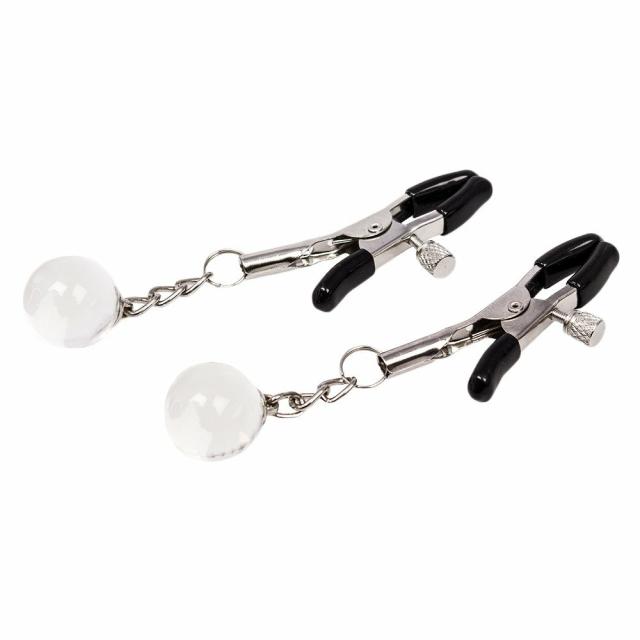 Crystal Ball And Chain Stainless Steel Nipple Clamps Nipple Toys & Clit Toys