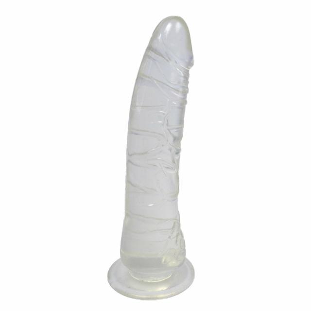 Crystal Clear Jelly Suction Cup Dildo – 8 Inch Sex Toys