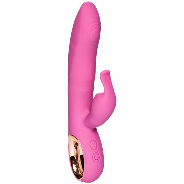 Double Date Pink 10 Function Thrusting Rabbit Vibrator Rabbit Vibrators