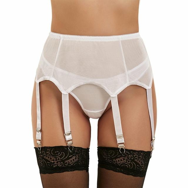 Flirt White Retro Suspender Belt & G-String Lingerie & Underwear