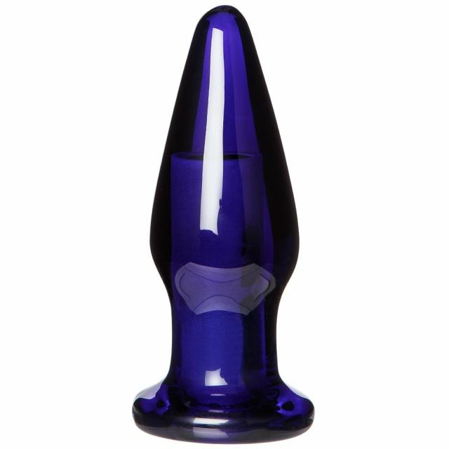 Glass Blue 10 Function Vibrating Butt Plug – 4.5 Inch Anal Toys