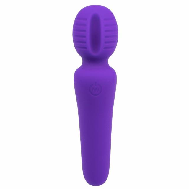 Groove Purple 10 Function Rechargeable Mini Wand Vibrator Massage Wand Vibrators