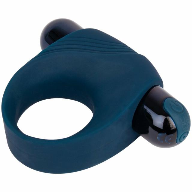 Hump & Grind Blue Silicone 10 Function Bullet Cock Ring Cock Rings