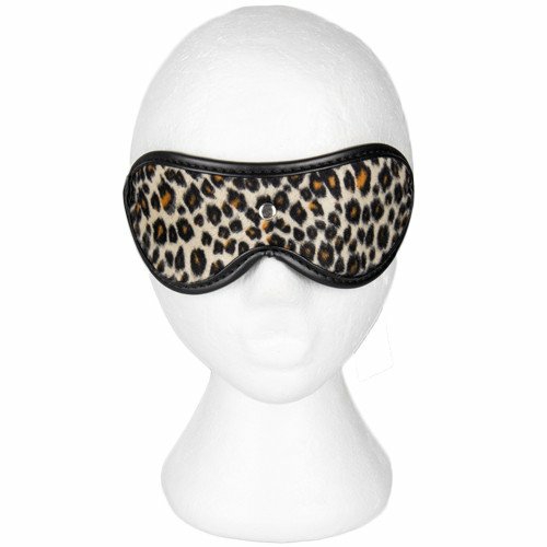 Leopard Print Faux Fur Blindfold Blindfolds, Hoods & Masks