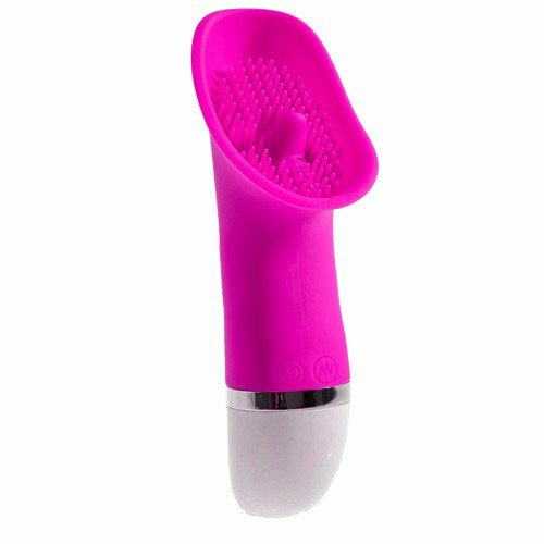 Magenta Silicone Clit Tongue Vibrator Sex Toys