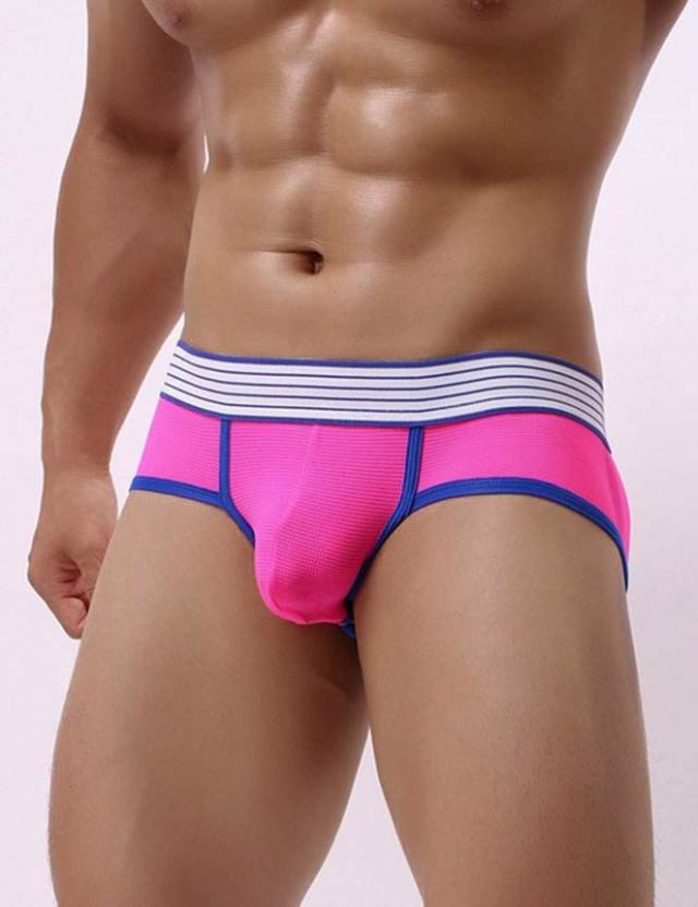 Man Pink Sporty Backless Brief Lingerie & Underwear