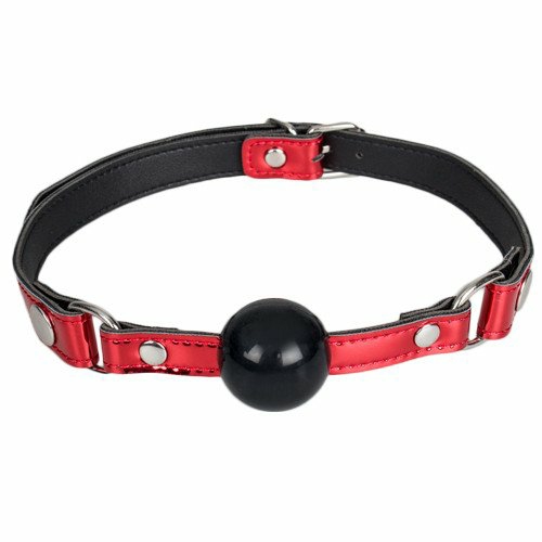 Metallic Red Silicone Ball Gag Ball Gags & Mouth Gags