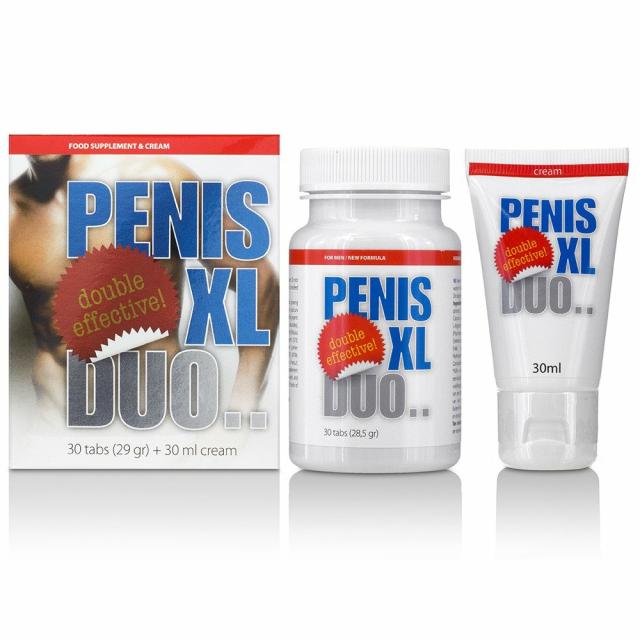 Penis Xl Duo Pills And Cream Double Pack – 30 Capsules Male Sex Aids