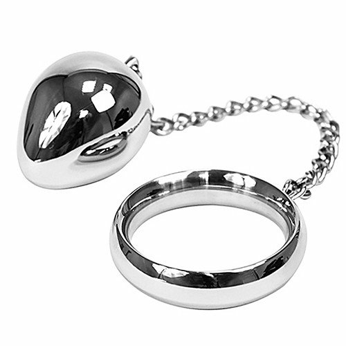 Plugged Stainless Steel Anal Egg & C-Ring – 2.2 Inch Anal Toys