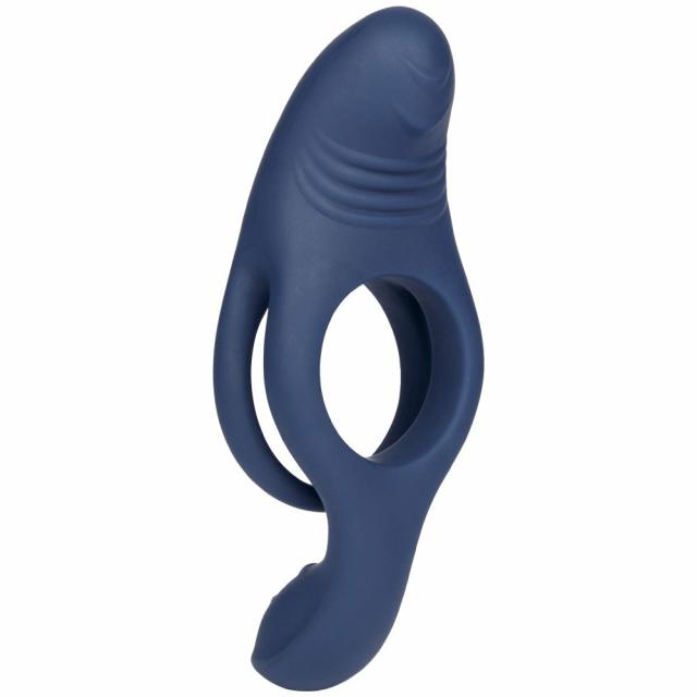 Power Boost Navy Silicone 10 Function Cock & Ball Ring Cock Rings