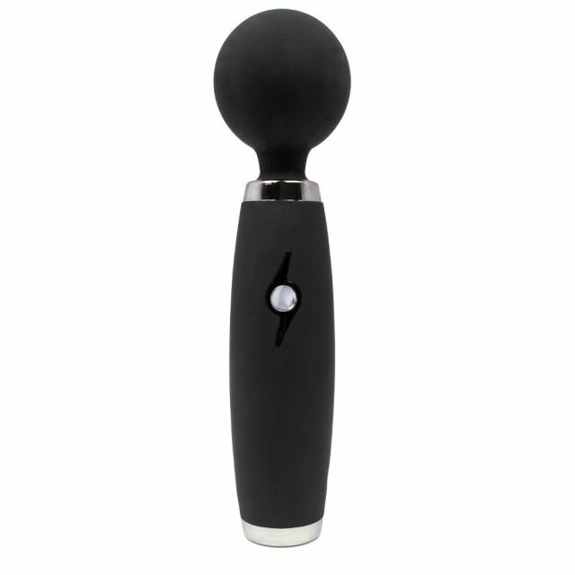 Powerhouse Black 8 Function Rechargeable Wand Vibrator Massage Wand Vibrators