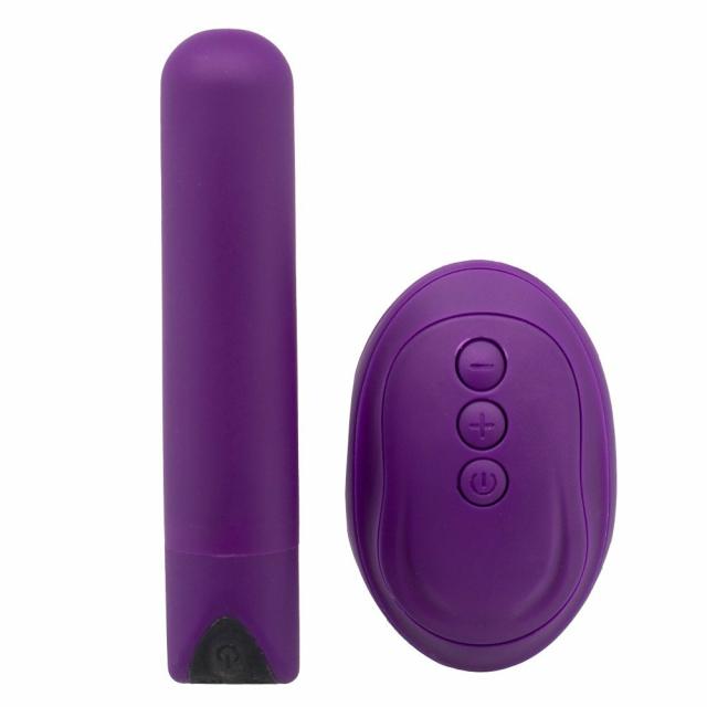 Purple 10 Function Remote Rechargeable Bullet Vibrator Sex Toys