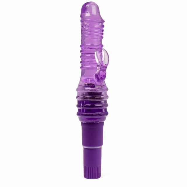 Purple Pocket Rocket Ribbed Mini Rabbit Vibrator Rabbit Vibrators