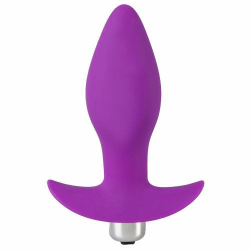 Purple Silicone Anchor Vibrating Butt Plug – 4 Inch Anal Toys