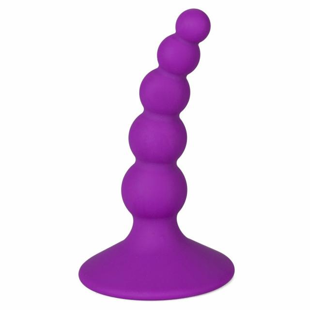 Purple Silicone Beaded Butt Plug – 4 Inch Anal Toys