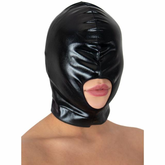 Pvc Open Mouth Deprivation Hood Blindfolds, Hoods & Masks