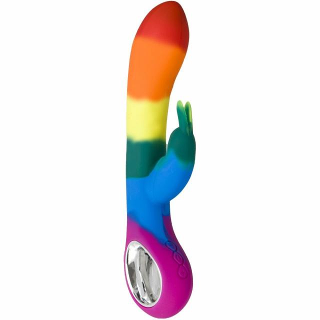 Rainbow Silicone 10 Function Rabbit Vibrator Rabbit Vibrators