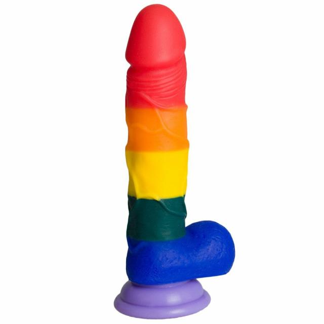 Rainbows End Silicone Suction Dildo – 7.5 Inch Anal Toys