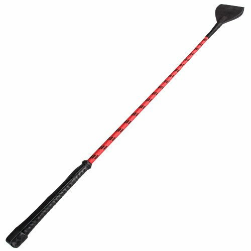 Red Nubuck Leather Riding Crop – 27 Inch Bondage & Fetish