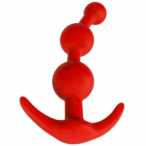 Red Silicone Anchor Anal Beads – 5 Inch Anal Toys