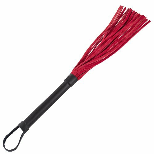 Red Suede Fantasy Flogger Whip – 12 Inch Bondage & Fetish