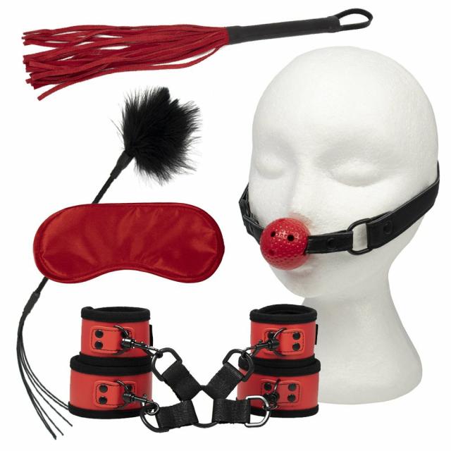 Red Tie And Tease Bondage Set Bondage & Fetish