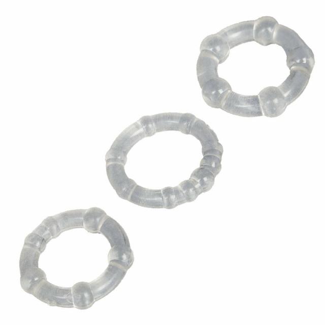 Set Of Three Clear Variety Cock Rings Cock Rings