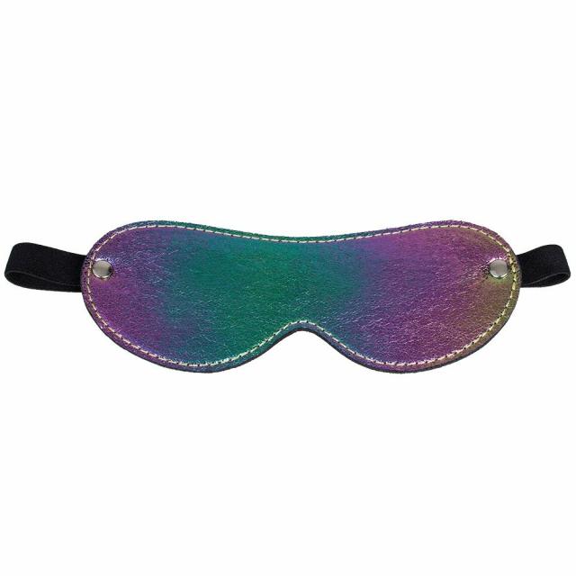 Shiny B!Tch Holographic Faux Leather Blindfold Blindfolds, Hoods & Masks