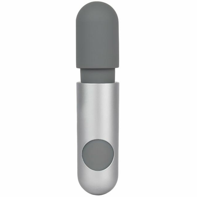 Silver Silicone 10 Function Rechargeable Mini Wand Vibe Massage Wand Vibrators