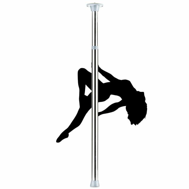 Silver Static Adjustable Dance Pole – 85-117 Inch Adult Gifts & Games