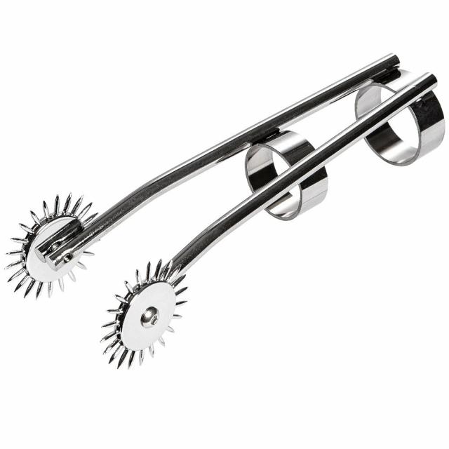 Stainless Steel Finger Double Pinwheel Bondage & Fetish