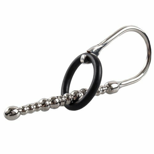 Stainless Steel Ribbed Glans Ring Penis Plug  – 11.5Cm Bondage & Fetish