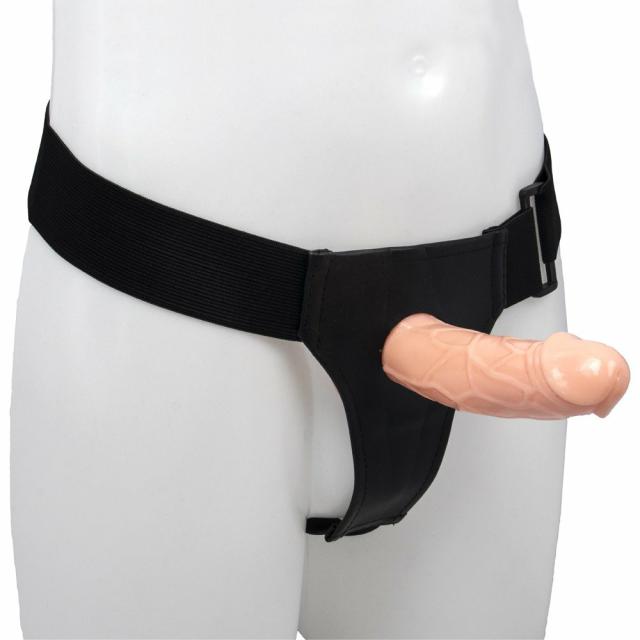 Stiff Competition Light Tone Unisex Hollow Strap-On – 6 Inch Cock Sleeves