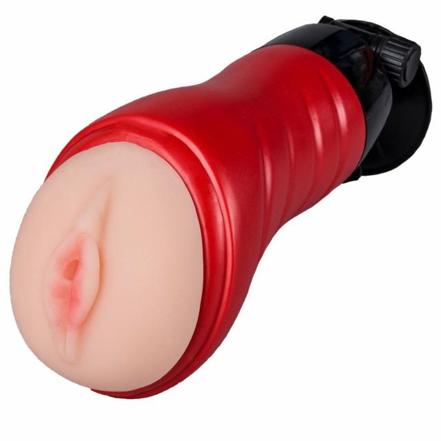 Suction Cup Vibrating Masturbator With Swivel Mount Male Sex Toys