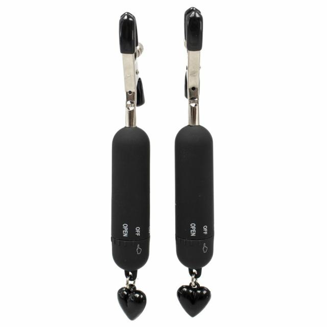 Sweet Love Black Vibrating Nipple Clamps Nipple Toys & Clit Toys