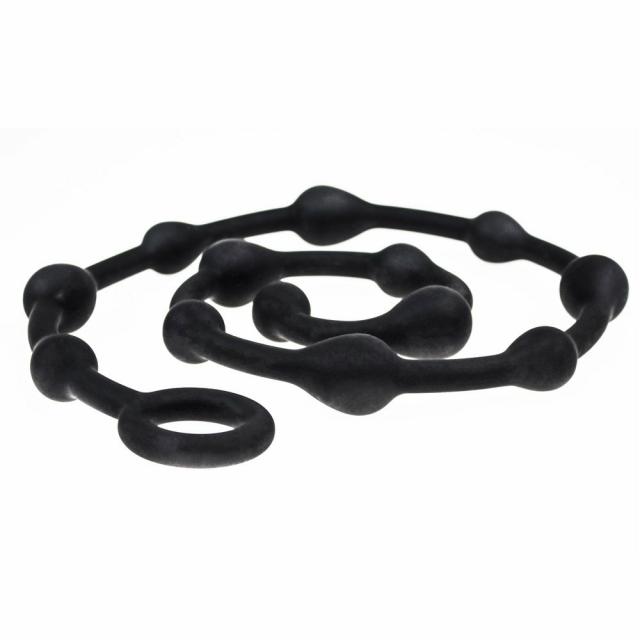 The Anaconda Monster Black Silicone Anal Beads – 43 Inch Anal Toys