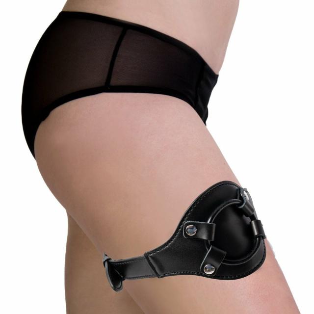 Thigh High Faux Leather Strap-On Harness Sex Toys