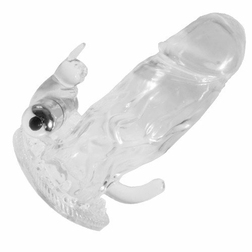 Triple Pleasure Vibrating Rabbit Penis Sleeve Cock Sleeves