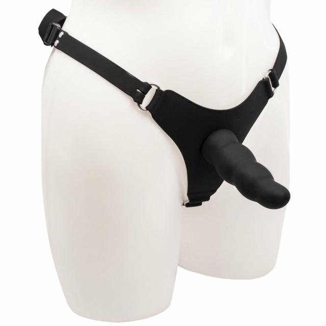 Wave Rider Black Silicone Strap-On Sex Toys