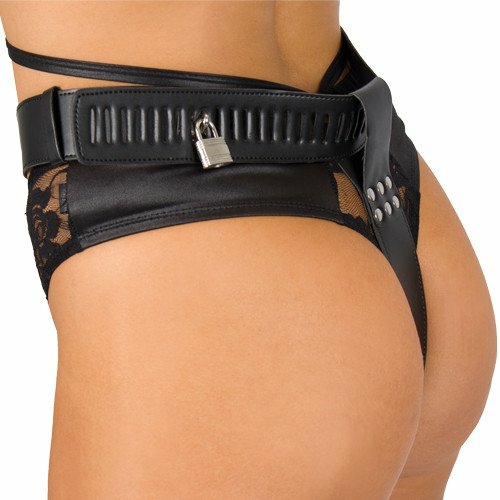 Women’S Faux Leather Chastity Belt Bondage & Fetish