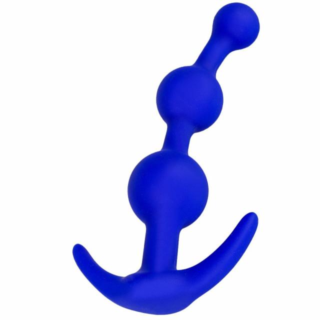 Blue Silicone Anchor Anal Beads – 5 Inch Butt Plugs