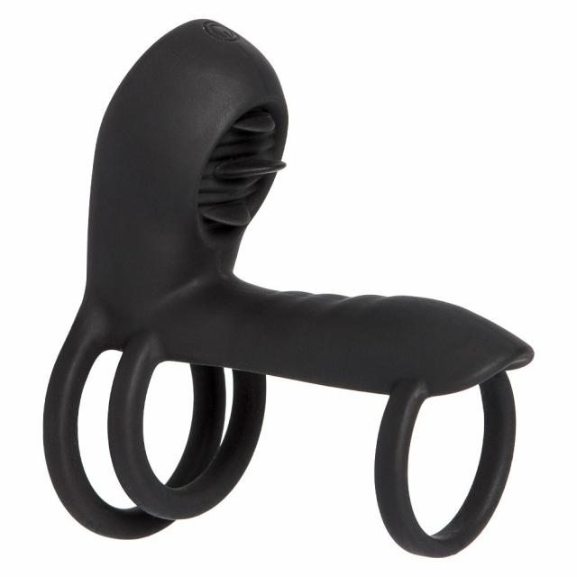 Dynamic Duo 12 Function Licking Vibrating Cock Sling Cock Rings